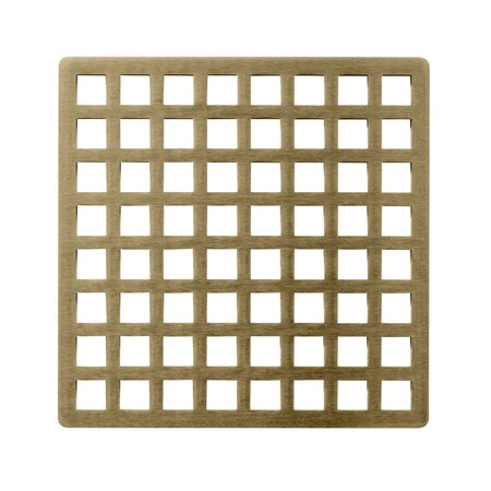 Infinity Drain 5"x5"Sq Pattern Decorative Plate for Q 5, QD 5, QDB 5-Satin Bronze QS_5_SB